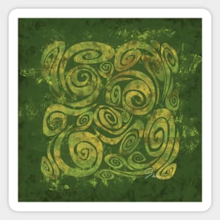 Green Swirls - The Sylvia Sticker